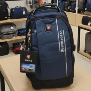 Anti-Theft Laptop Blue Backpack with USB Charging Point