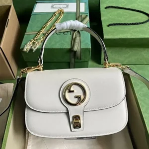 Designer-inspired Blondie Top-Handle G Logo White Bag