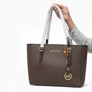 Designer-inspired Jet Set Small Logo Tote Coffee Black Hand Bag