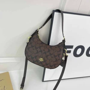 Designer-inspired Kleo C7257 Signature Hobo Shoulder Coffee Bag