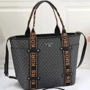 Designer-inspired Maeve Large Signature Tote Black Bag