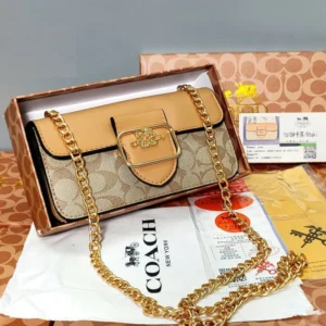 Designer-inspired Morgan Signature Crossbody Sling Brown Bag