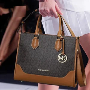 Designer-inspired Sheila Medium Signature Satchel Bag With Logo Charm