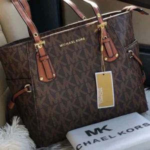 Designer-inspired Voyager Medium Logo Tote Coffee Bag