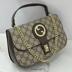 High End Blondie Top-Handle G Logo Beige Brown Handbag
