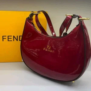 High End Patent Leather Hobo Shoulder Red Burgundy Bag