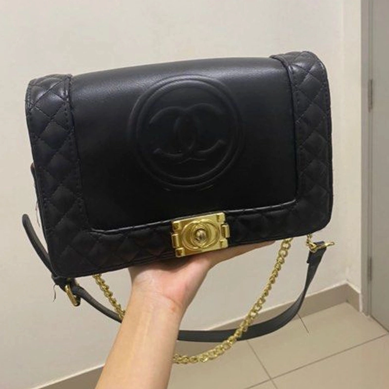 Premium Imported Diamond Quilted Shoulder Crossbody Black Bag