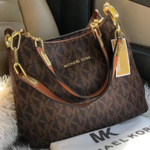 Premium Imported Fulton Large Logo Shoulder Coffee Handbag