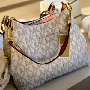 Premium Imported Fulton Large Logo Shoulder White Bag