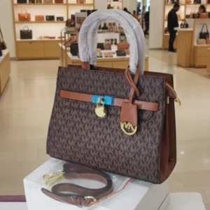 Premium Imported Hamilton Medium Logo Satchel Coffee Bag