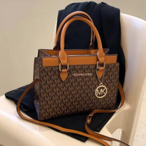 Premium Imported Medium Monogram Satchel Shoulder Coffee Bag