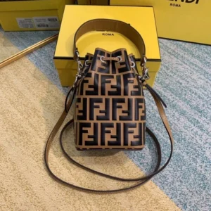 Premium Imported Mon Tresor FF Mini Bucket Brown Coffee Bag