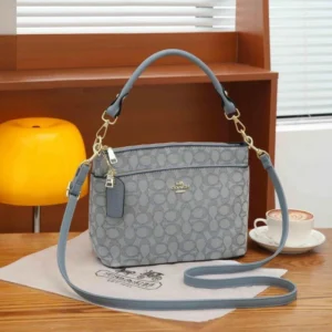Premium Imported Signature Top Handle Shoulder Grey Bag