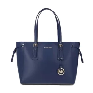 Premium Quality Voyager Medium Crossgrain Tote Blue Bag With Logo Charm