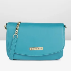 Women Sling Blue Bag Leather Chain Strap Handbag