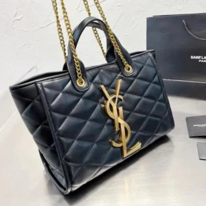 Designer-inspired Iconic Monogram Quilted Shoulder Black Bag