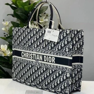 Designer-inspired Oblique Book Tote Bag