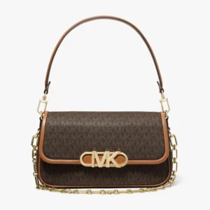 Designer-inspired Parker Medium Logo Signature Shoulder Coffee Brown Bag