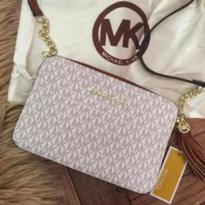 High End Jet Set Signature Camera Sling White Bag