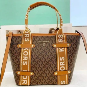 High End Maeve Small Signature Logo Tote Coffee Bag