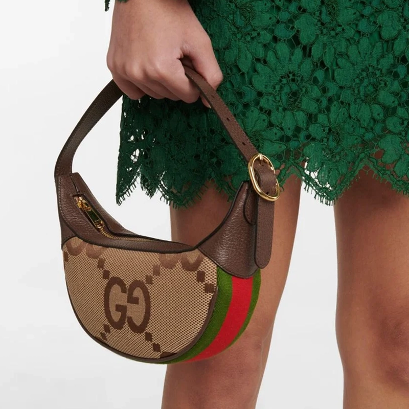 High End Ophidia Jumbo GG Mini Shoulder Beige Coffee Handbag