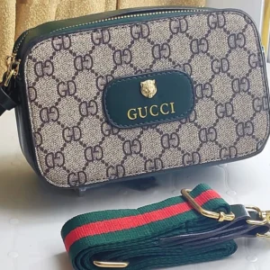 Premium Imported Snapshot Camera Crossbody Sling Beige Green Bag