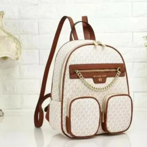 Designer-inspired Elliot Medium Logo White Backpack