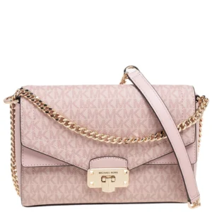 Designer-inspired Kinsley Signature Shoulder Pink Bag