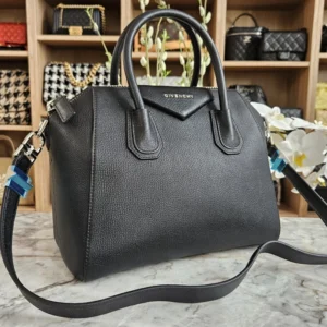 Designer-inspired Small Antigona Satchel Black Bag
