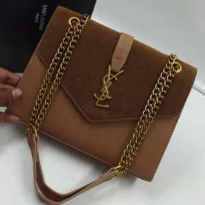 Designer-inspired Suede Medium Sulpice Tan Handbag