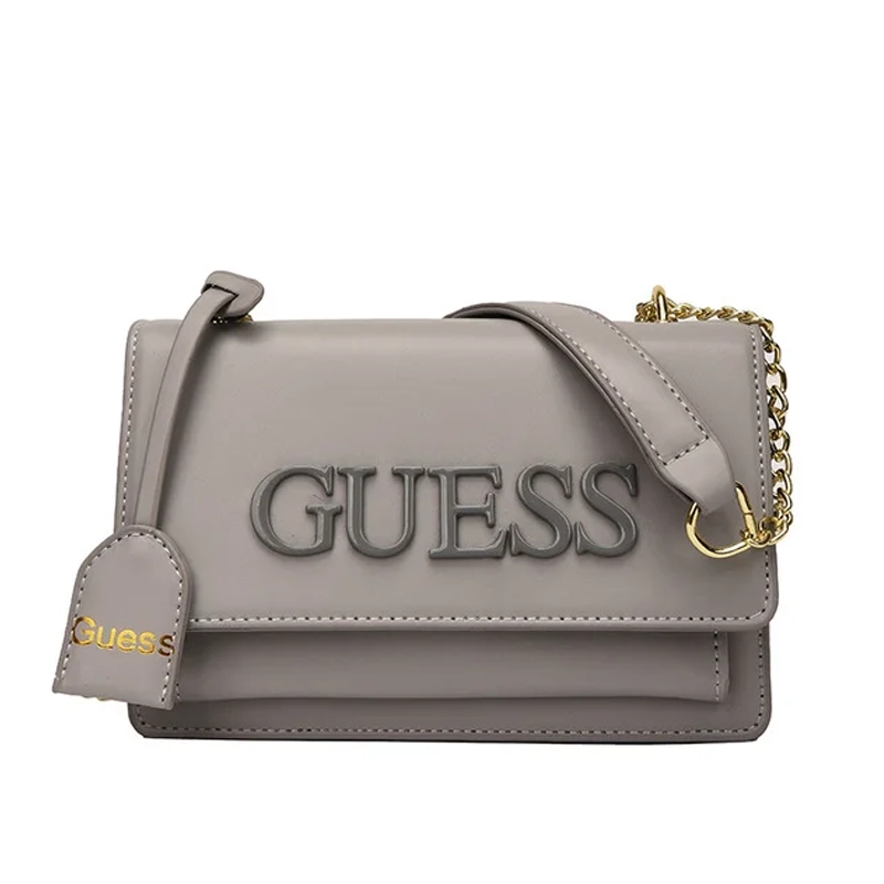 High End Solid Color Square Crossbody Shoulder Grey Bag