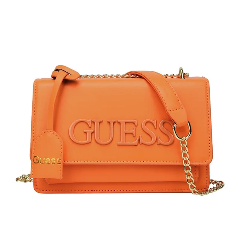 High End Solid Color Square Crossbody Shoulder Orange Bag