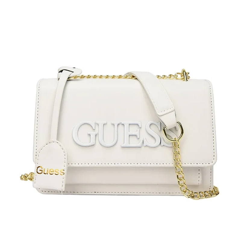 High End Solid Color Square Crossbody Shoulder White Bag