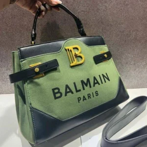 Premium Imported B-Buzz Canvas Leather Shoulder Green Black Bag