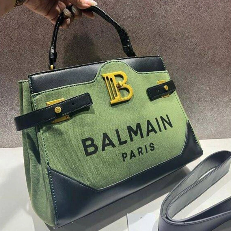 Premium Imported B-Buzz Canvas Leather Shoulder Green Black Bag