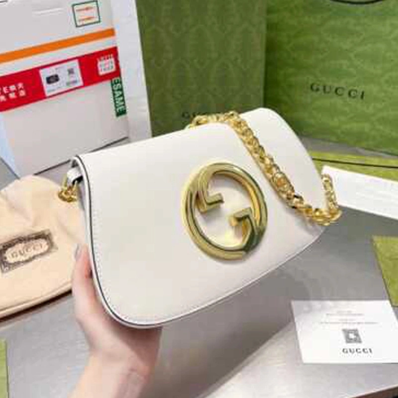 Premium Imported Blondie G Logo Shoulder White Bag