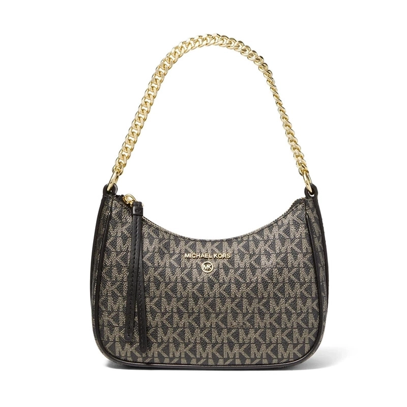 Premium Imported Jet Set Charm Small Logo Shoulder Black Bag