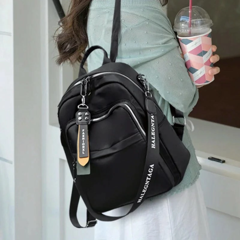 Premium Imported Stylish Oxford Black Backpack For Women