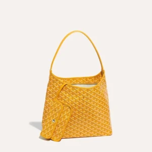Designer-inspired Boheme Signature Hobo Yellow Tote Handbag With Pouch