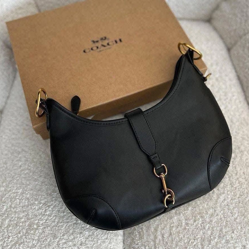Designer-inspired Hamptons Hobo Shoulder Black Bag