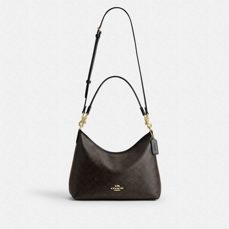 High End Coach Laurel Signature Hobo Coffee Bag