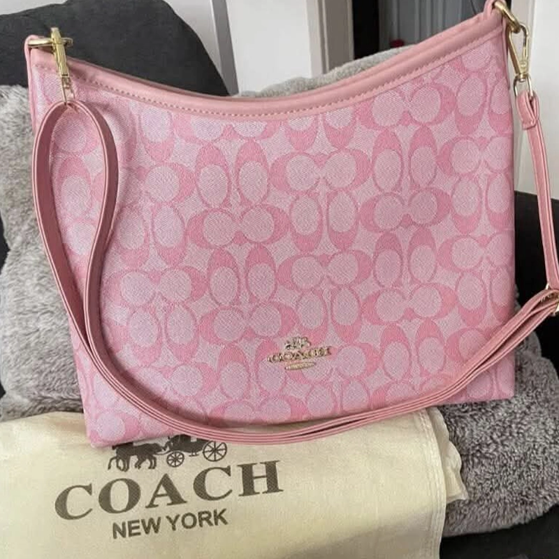High End Coach Laurel Signature Hobo Pink Bag