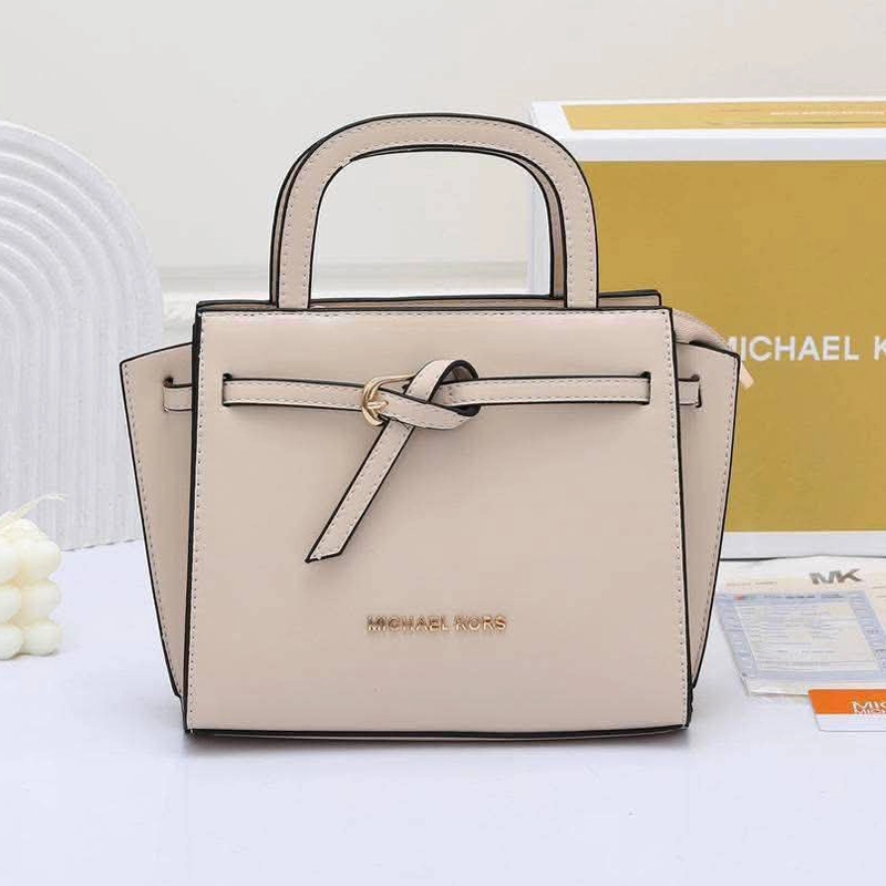 High End Emilia Small Satchel Apricot Handbag