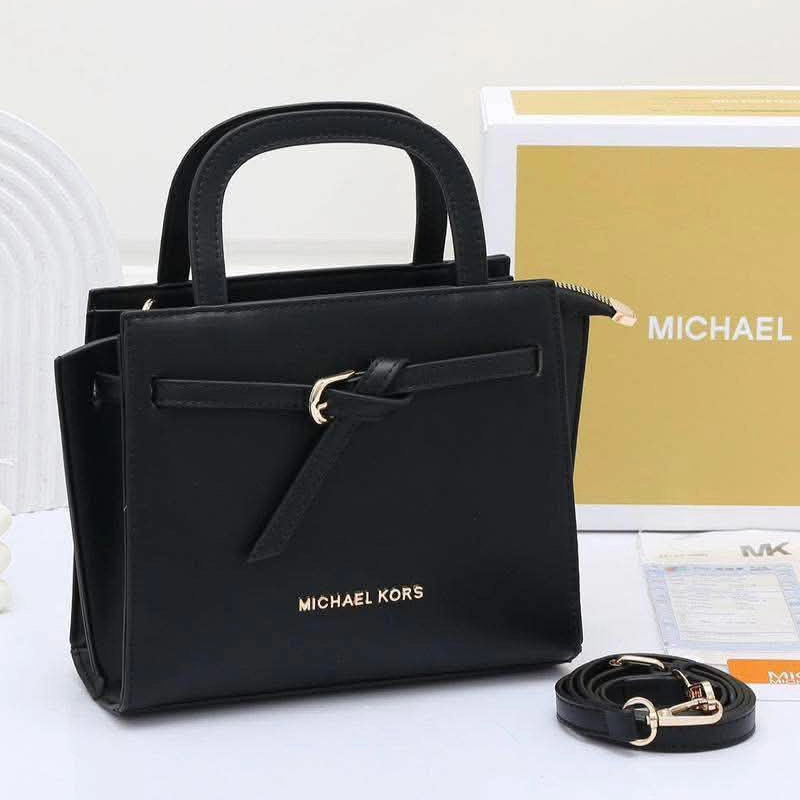 High End Emilia Small Satchel Black Handbag