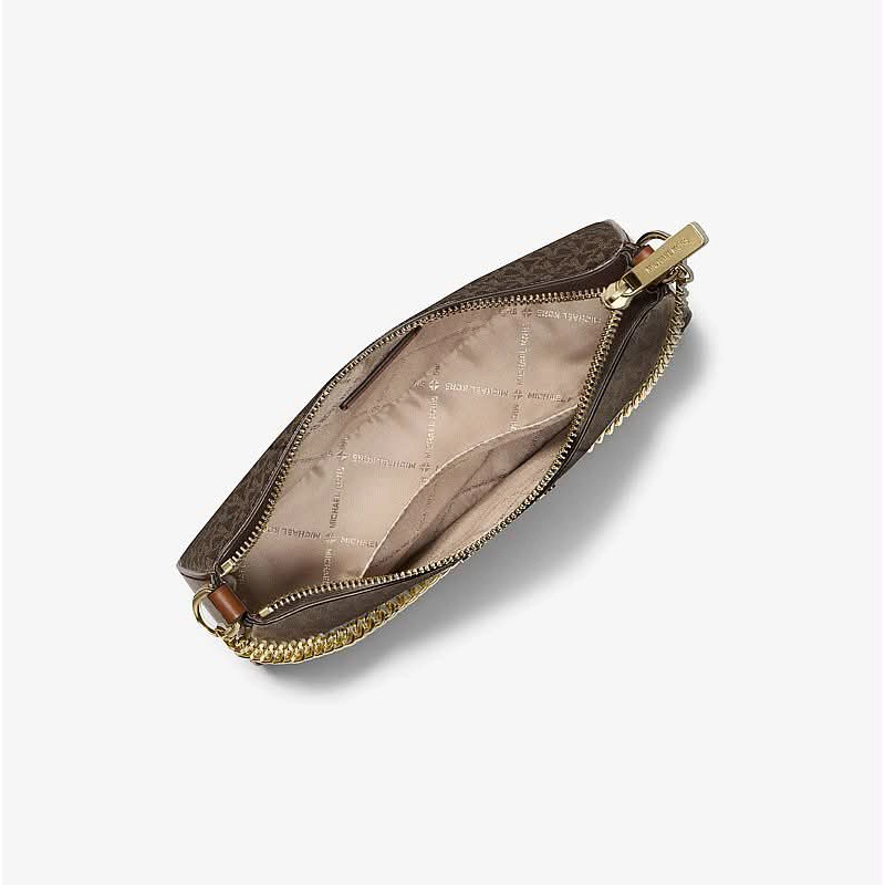 Designer-inspired Jet Set Medium Signature Logo Convertible Crossbody Coffee Tan Bag