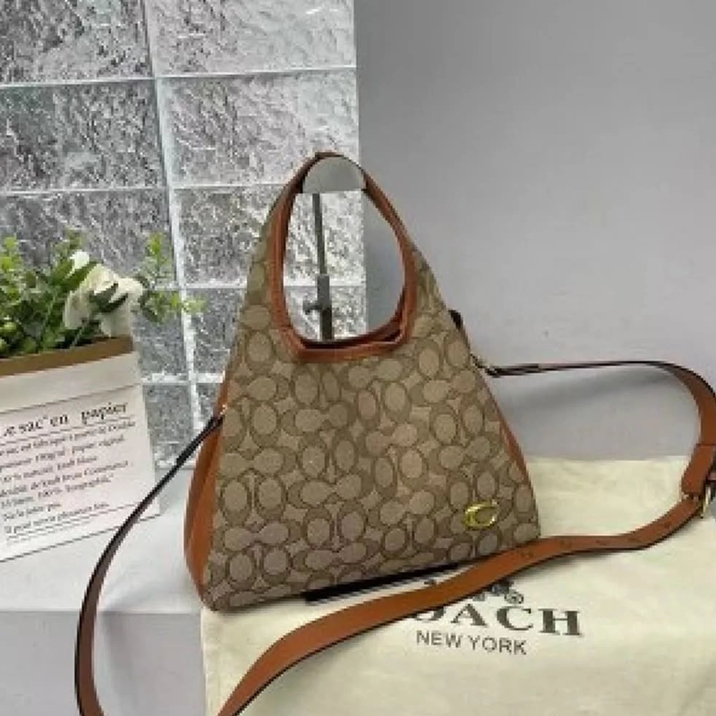 Designer Inspired Lana Signature 23 Shoulder Khaki Tan Bag