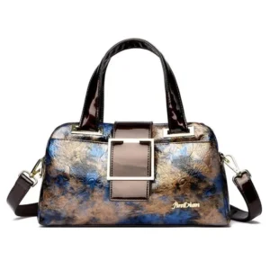 Luxury Fashion Embossed Satchel Coffee Bag