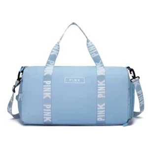 PINK Gym Weekend Sports Duffle Blue Bag