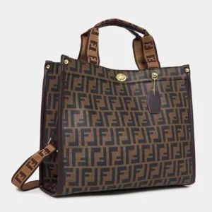 Mirror Quality STYLI FF Shoulder Brown Coffee Handbag