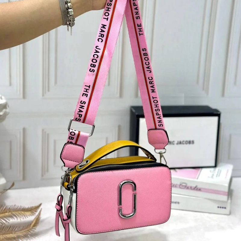 Designer-inspired MJ Snapshot Camera Crossbody Baby Pink Bag